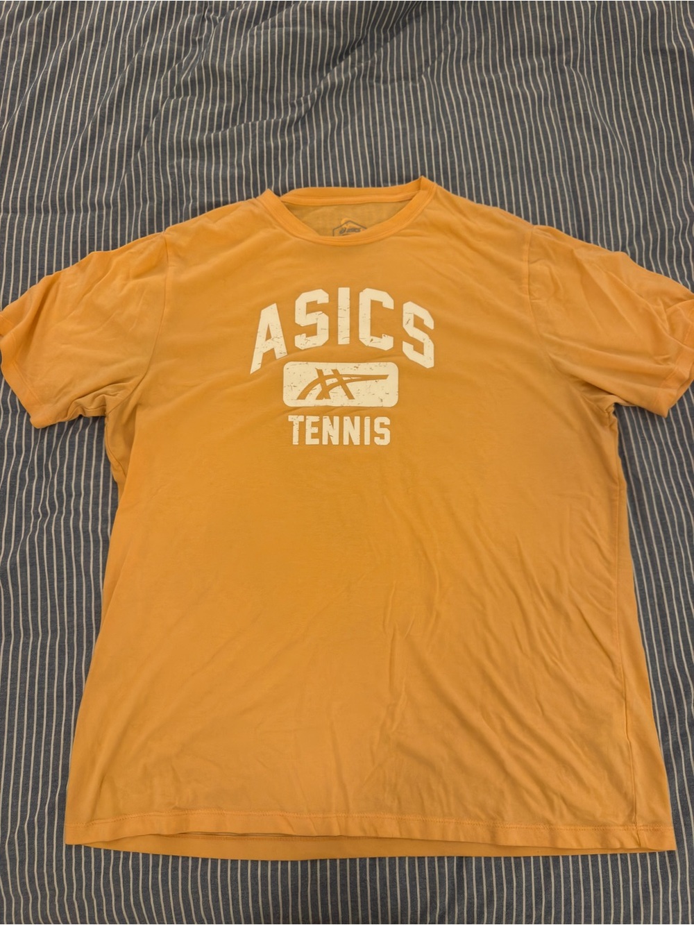ASICS Yellow-Orange Tennis Logo Tee